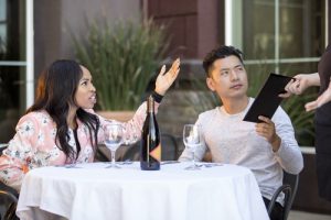 Couple complaining in restaurant