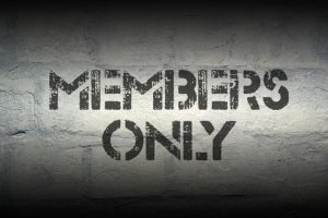 Members only written on a wall